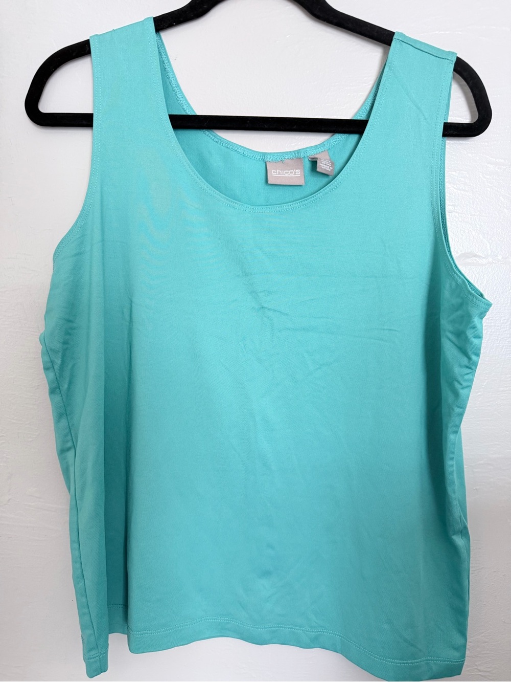 Chico's Turquoise Scoop Neck Tank Top